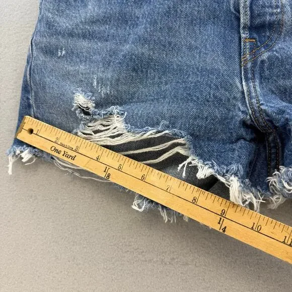 Levi's 501XX Big E Jean Shorts Women's 27x2.5 Button Fly Summer Preppy EUC - Picture 13 of 14